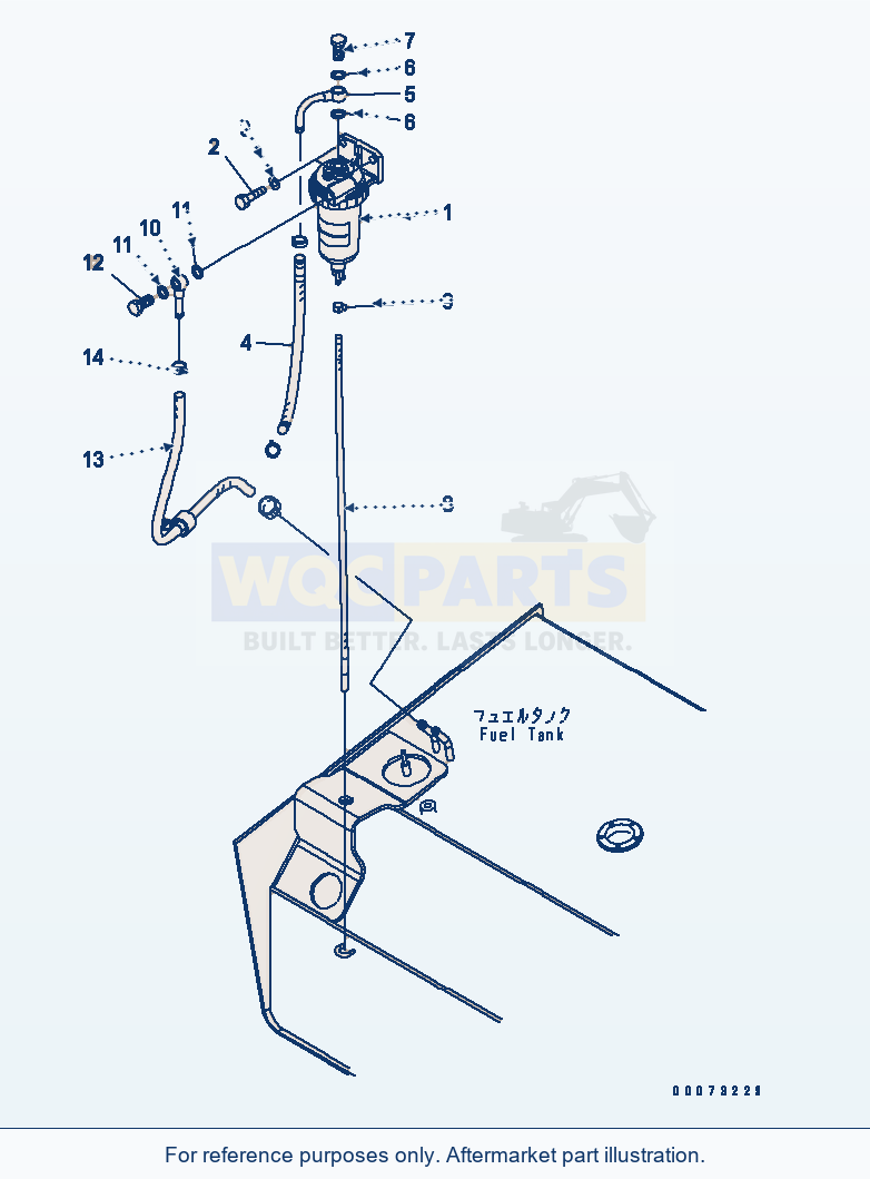 Komatsu WA250PT-5L Water Separator parts diagram