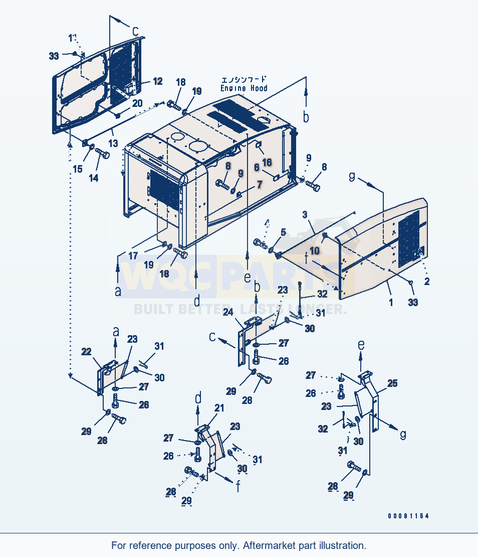 Komatsu WA250PT-5L Hood (Door) parts diagram