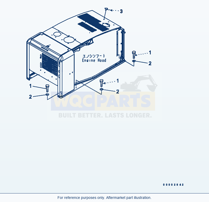 Komatsu WA250PT-5L Hood (Mounting) parts diagram