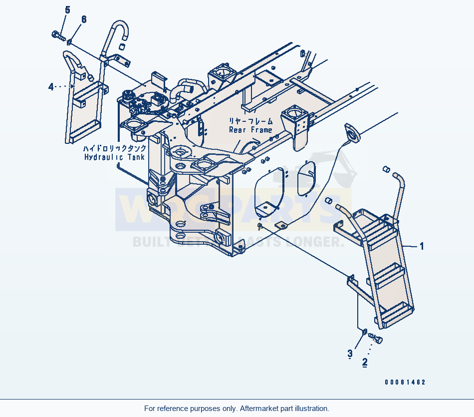 Komatsu WA250PT-5L Ladder parts diagram