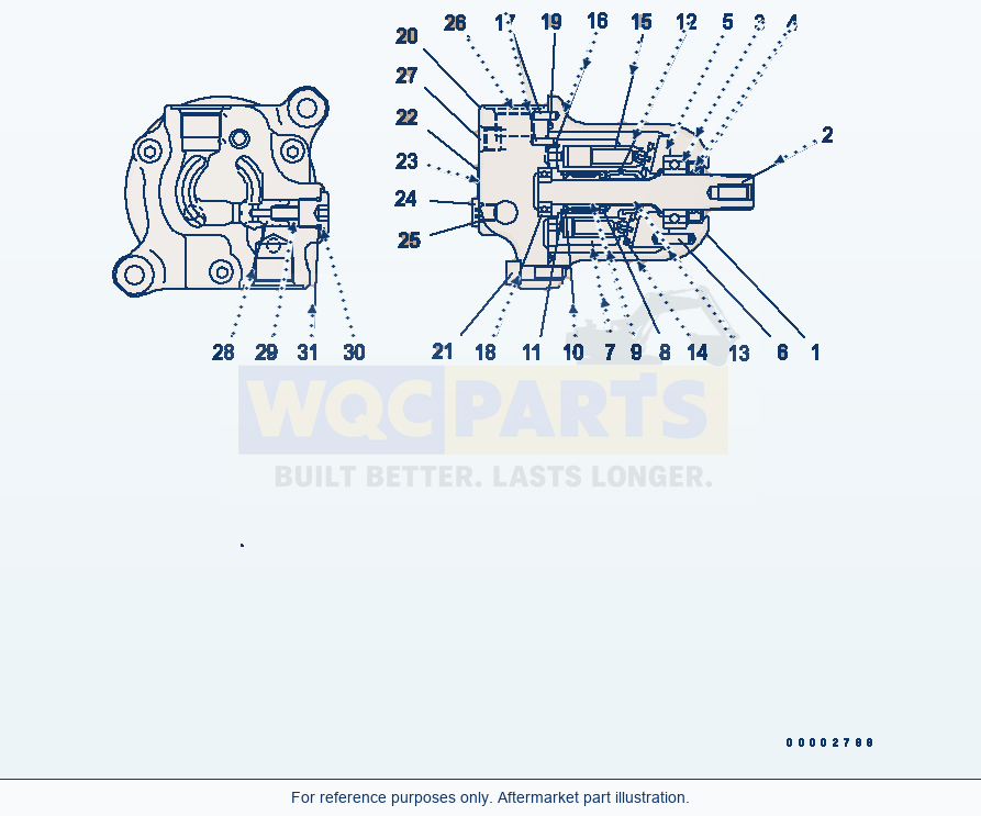 Komatsu WA250PT-5L Cooling Fan Motor parts diagram