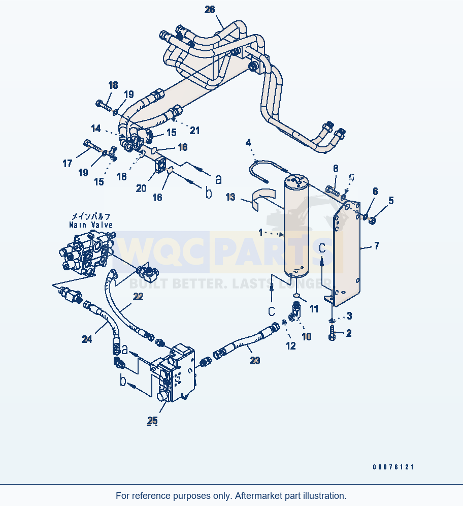 Komatsu WA250PT-5L Hydraulic Piping (E.C.S.S. Accumulator) parts diagram