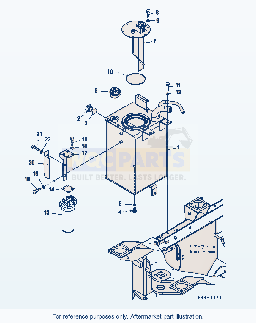 Komatsu WA250PT-5L Hydraulic Tank parts diagram