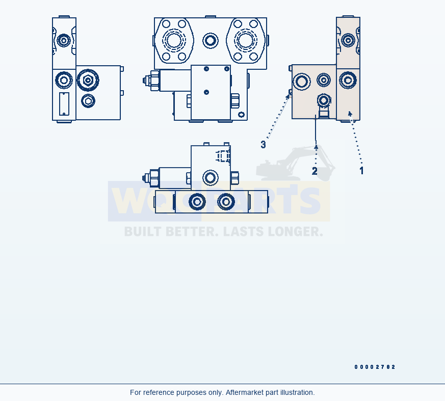 Komatsu WA250PT-5L Valve (Auxiliary Steering) parts diagram