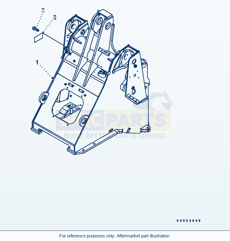 Komatsu WA250PT-5L Front Frame parts diagram