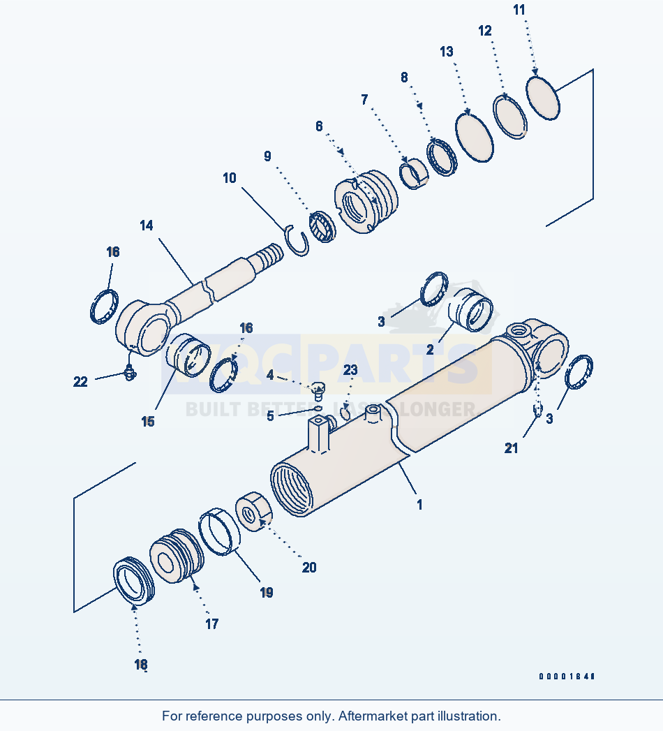 Komatsu WA250PT-5L Steering Cylinder Assembly parts diagram