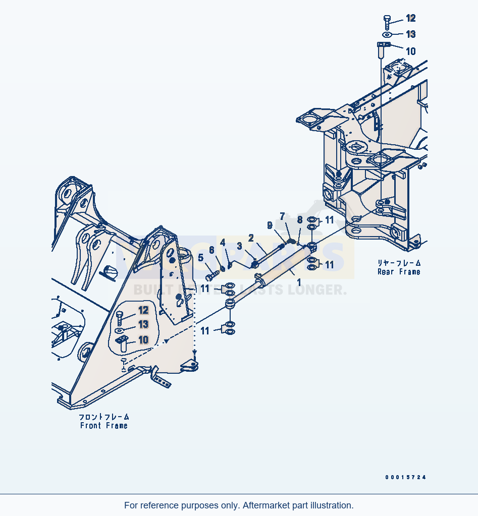 Komatsu WA250PT-5L Steering Cylinder (Mounting) parts diagram
