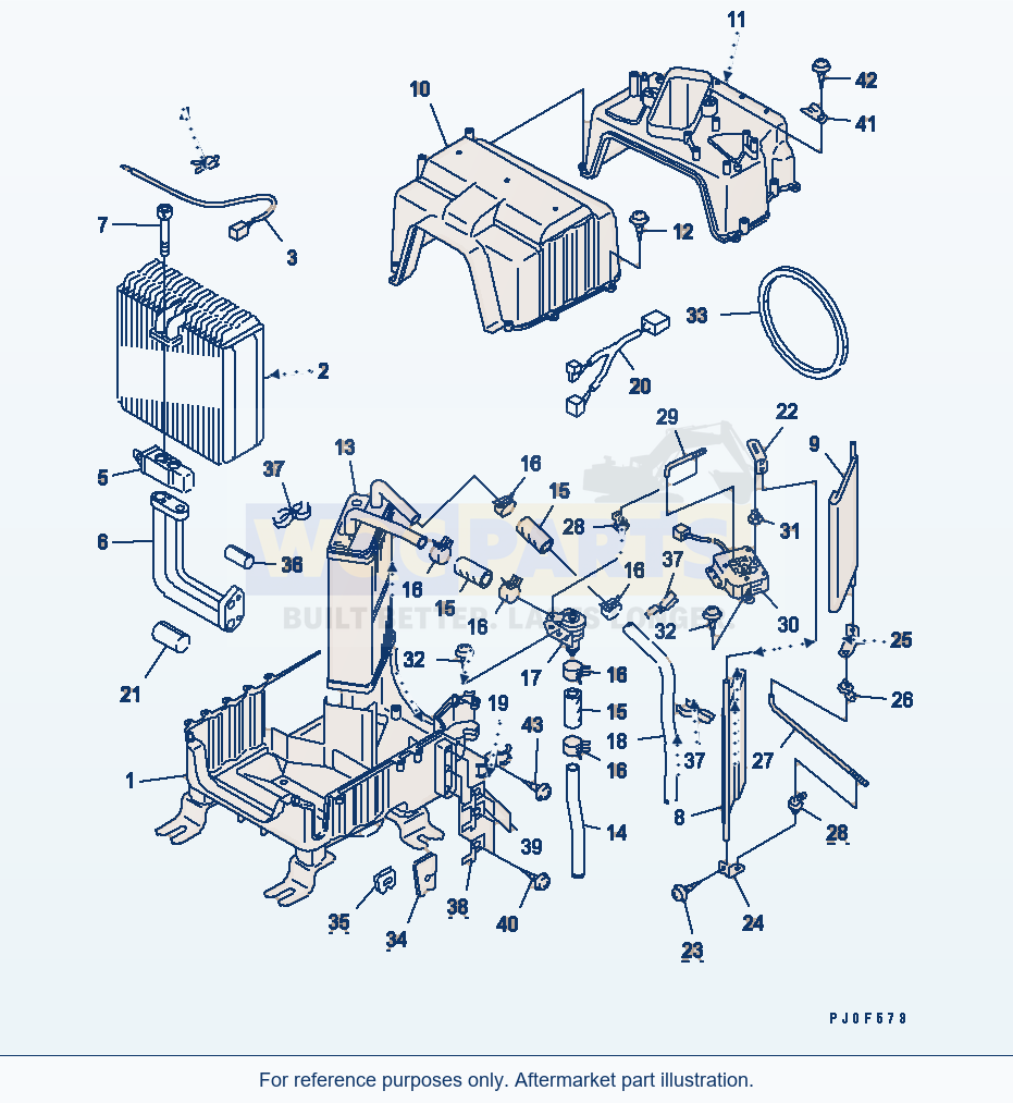Komatsu WA250PT-5L Air Conditioner (Cooling Assembly) parts diagram