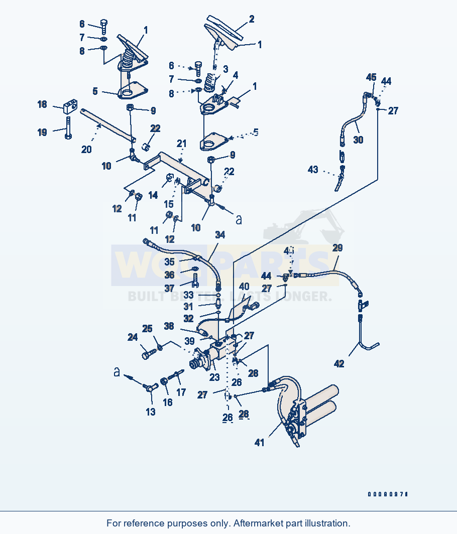 Komatsu WA250PT-5L Floor (Brake Control) parts diagram