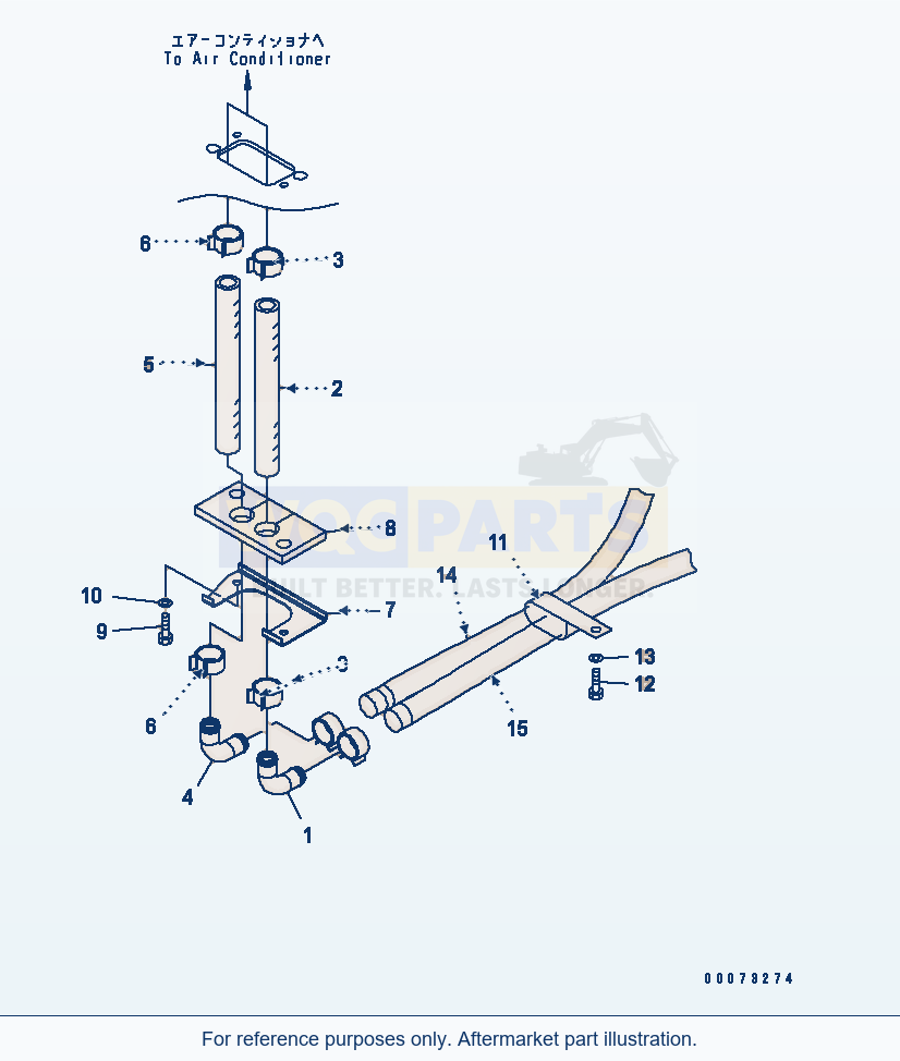 Komatsu WA250PT-5L Floor (Heater Piping) parts diagram