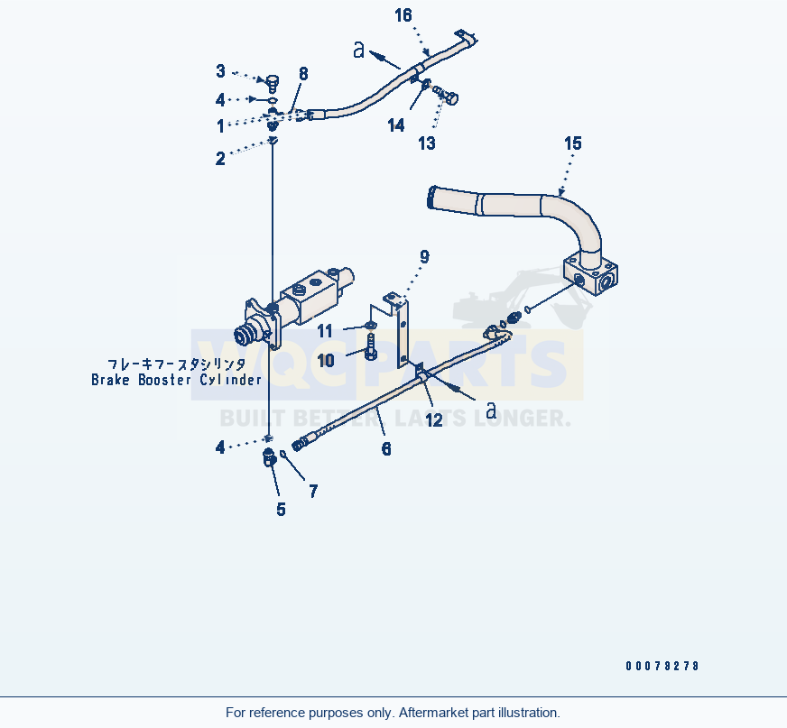Komatsu WA250PT-5L Floor (Inching Brake) parts diagram