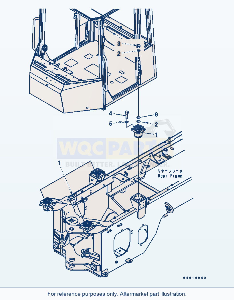 Komatsu WA250PT-5L Floor Support parts diagram