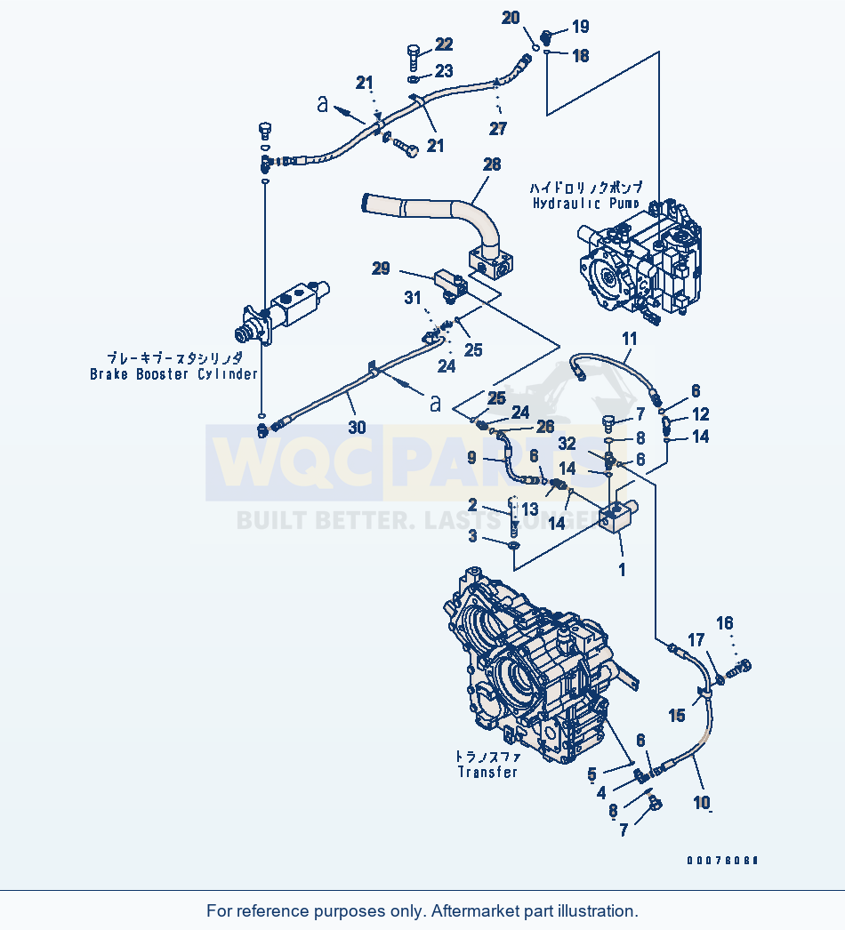 Komatsu WA250PT-5L Inching Control parts diagram