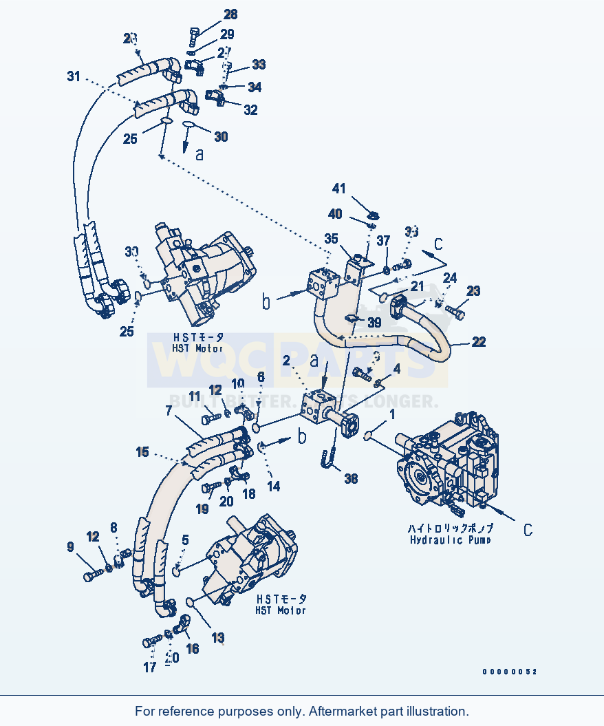 Komatsu WA250PT-5L Hst Main Oil Line parts diagram