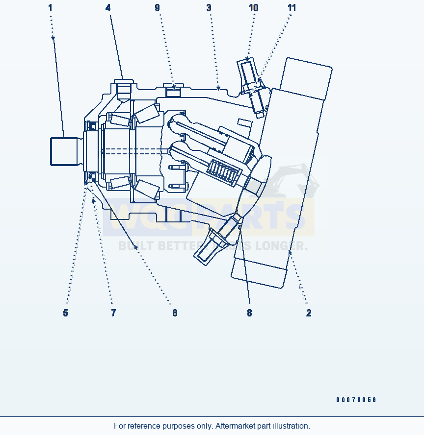 Komatsu WA250PT-5L Motor (Hst Main) (Housing) parts diagram