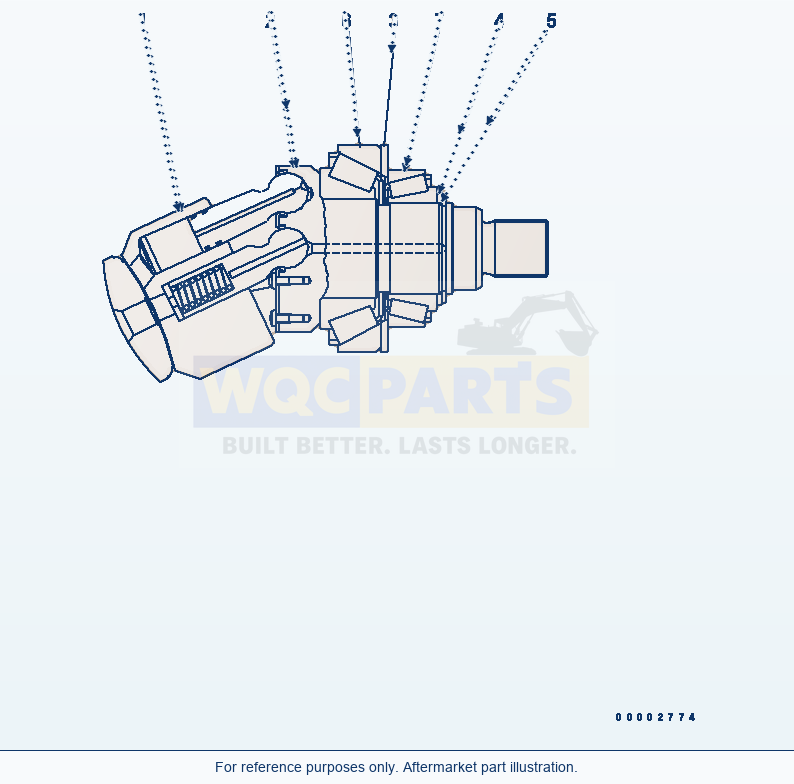 Komatsu WA250PT-5L Motor (Hst Main) (Rotary Group) parts diagram