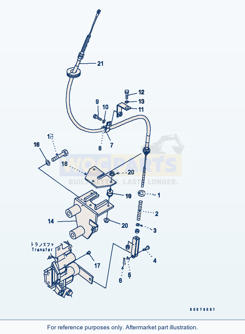 Komatsu WA250PT-5L Parking Brake Control parts diagram