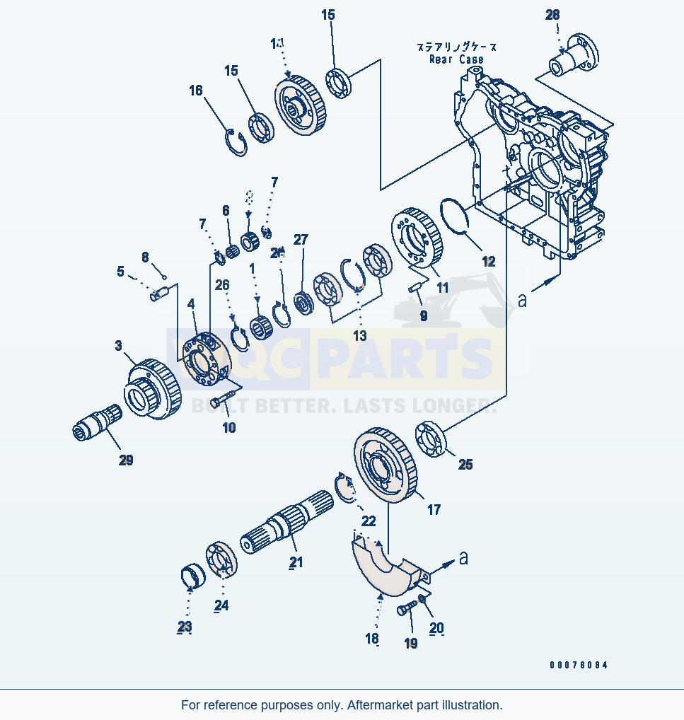 Komatsu WA250PT-5L Transfer Case (Gear) parts diagram