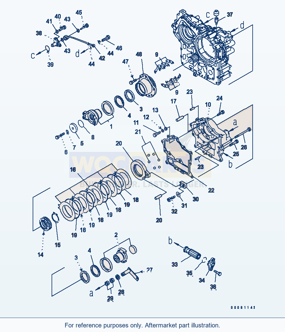 Komatsu WA250PT-5L Transfer Case (Output) parts diagram