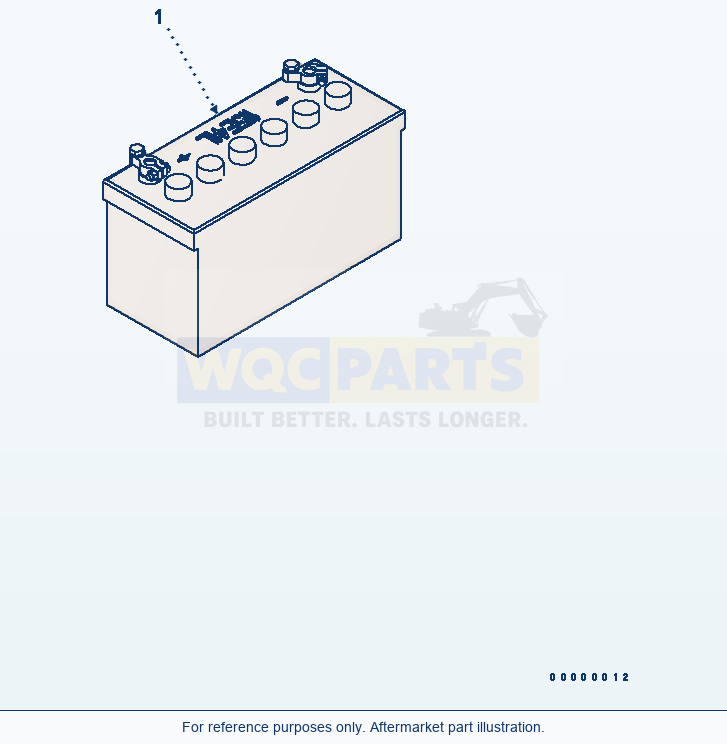 Komatsu WA250PTL-5 Battery (Large Capacity) parts diagram