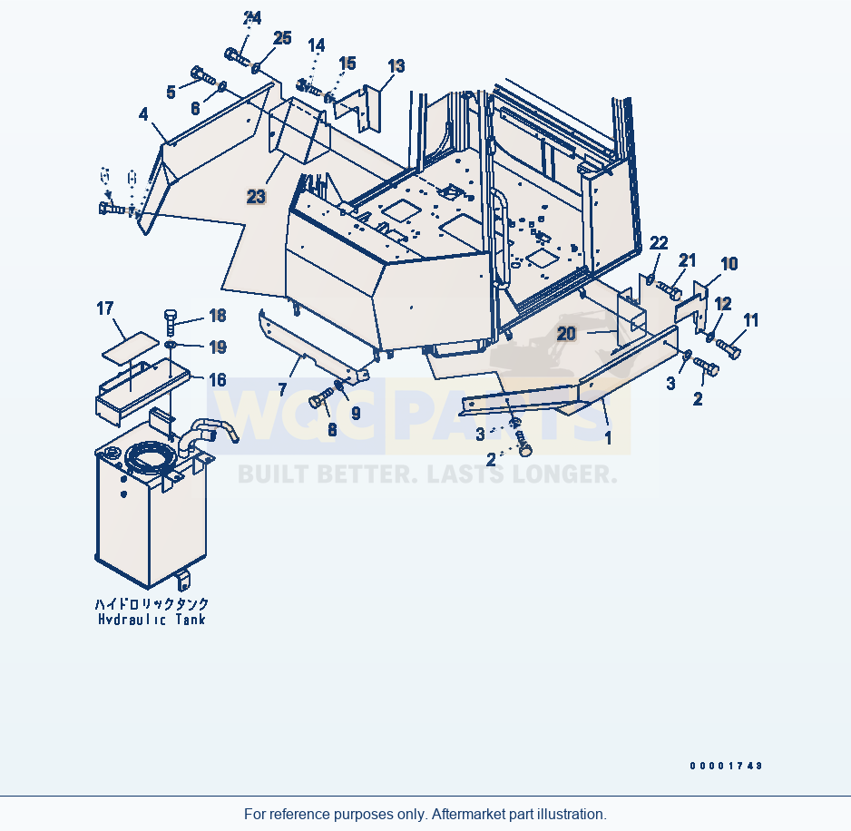 Komatsu WA250PTL-5 Floor Cover parts diagram