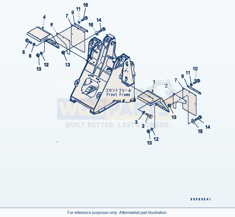 Komatsu WA250PTL-5 Front Fender (Full Fender) parts diagram
