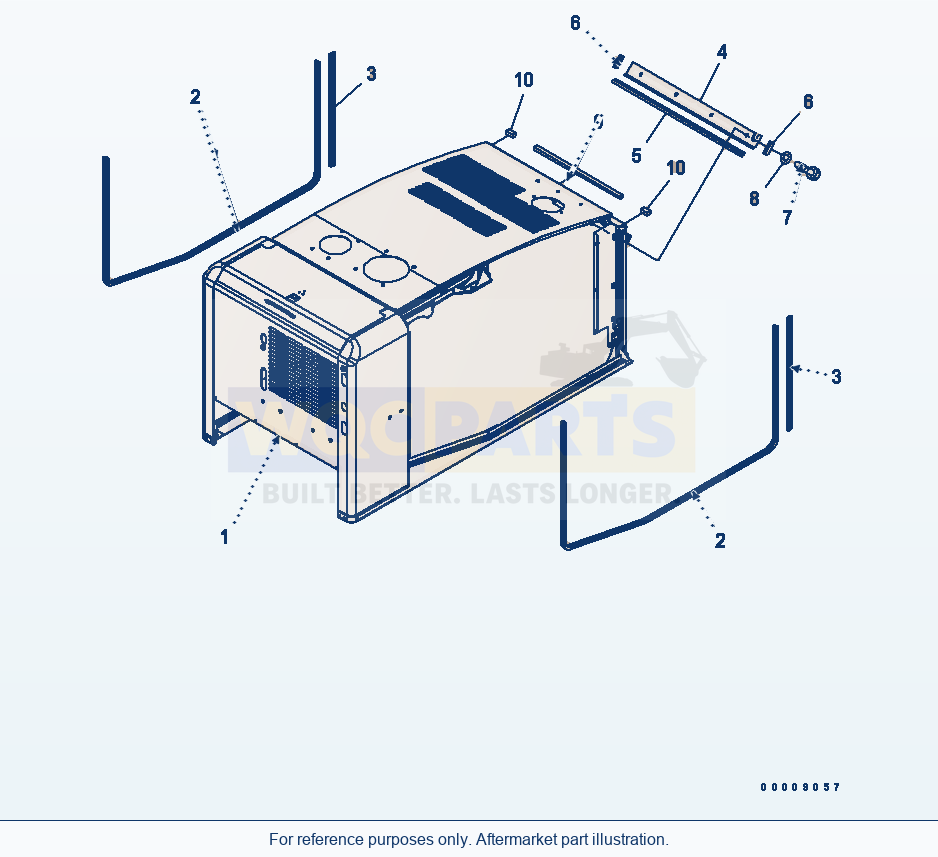 Komatsu WA250PTL-5 Hood (For Vandalism Protection) parts diagram