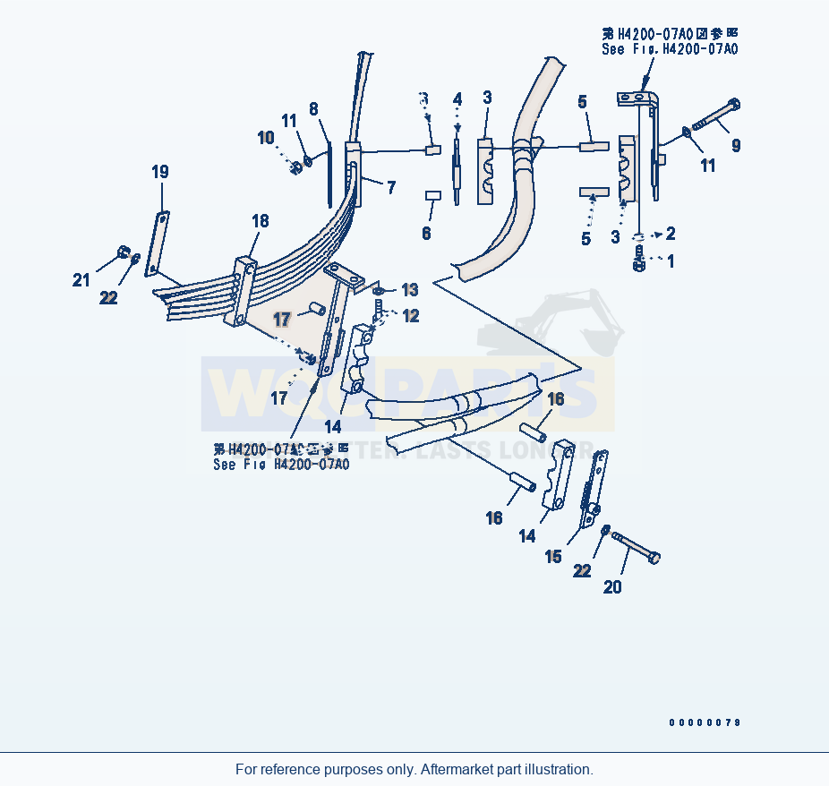 Komatsu WA250PTL-5 Hydraulic Piping (P.P.C Piping Mount) parts diagram