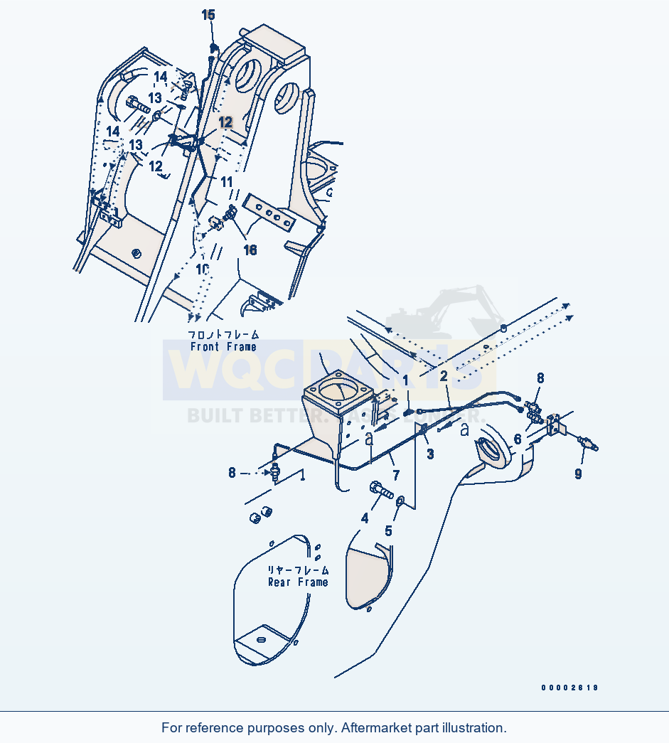 Komatsu WA250PTL-5 Remote Grease parts diagram