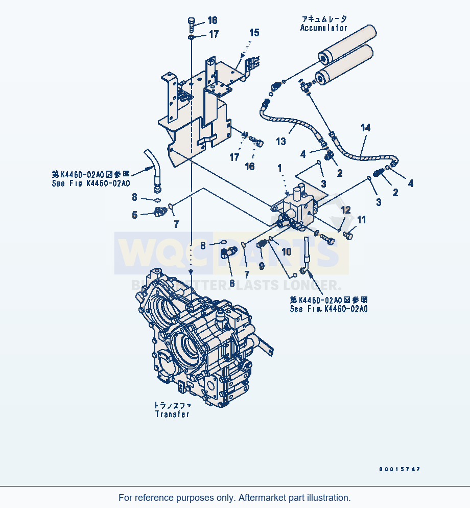 Komatsu WA250PTL-5 Brake Control (Charge Valve) parts diagram