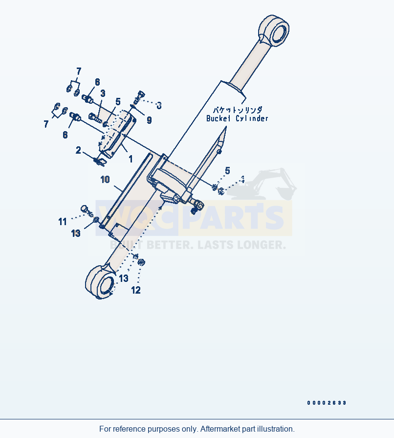 Komatsu WA250PTL-5 Bucket Positioner(#70001-70371) parts diagram