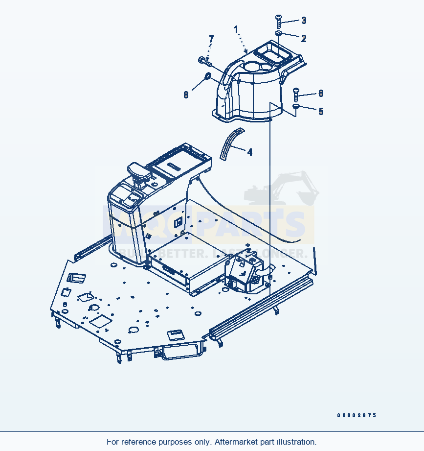 Komatsu WA250PTL-5 Floor (Console Cover) (L.H.) parts diagram