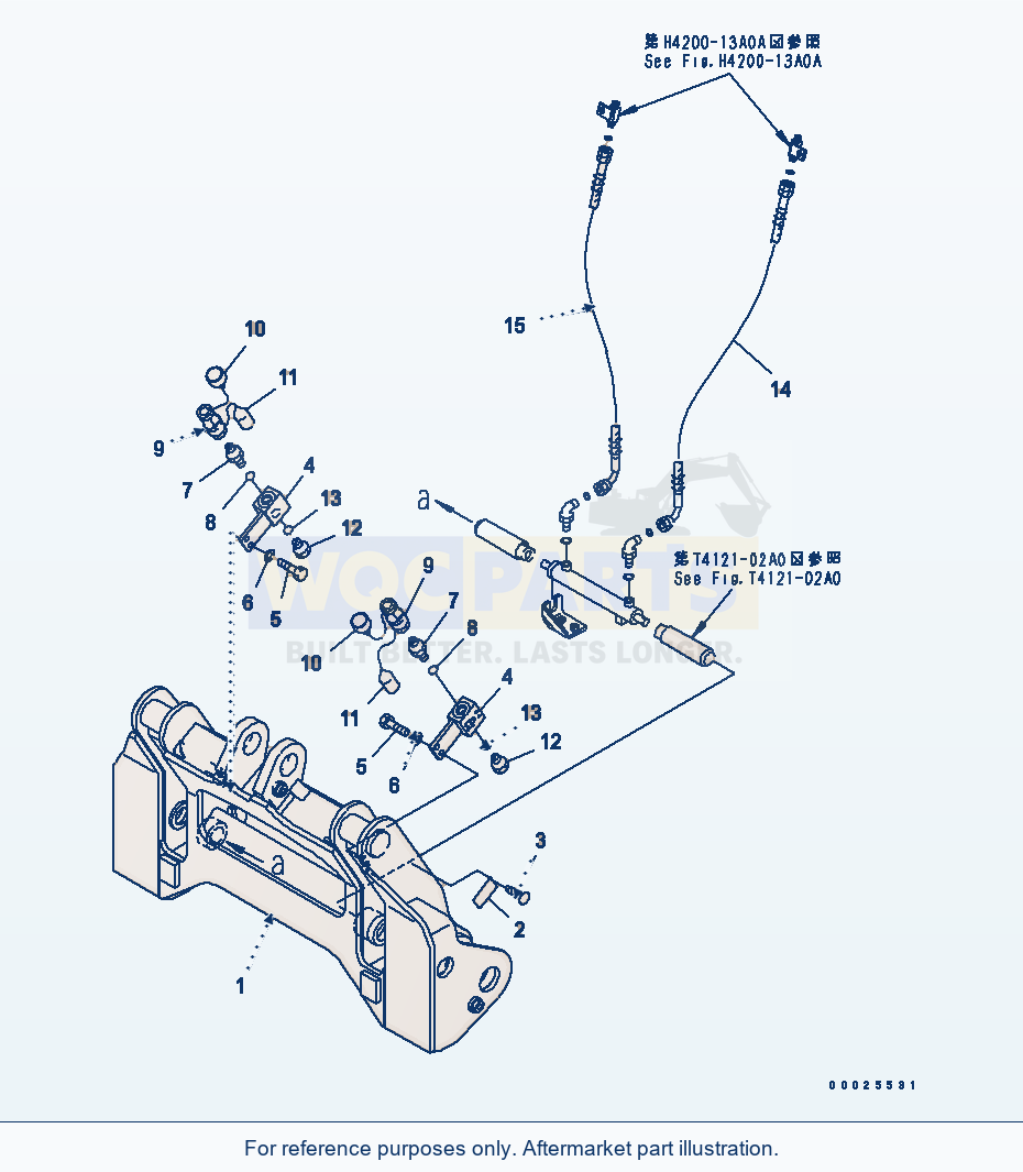 Komatsu WA250PTL-5 Multi Coupler(#70372-) parts diagram