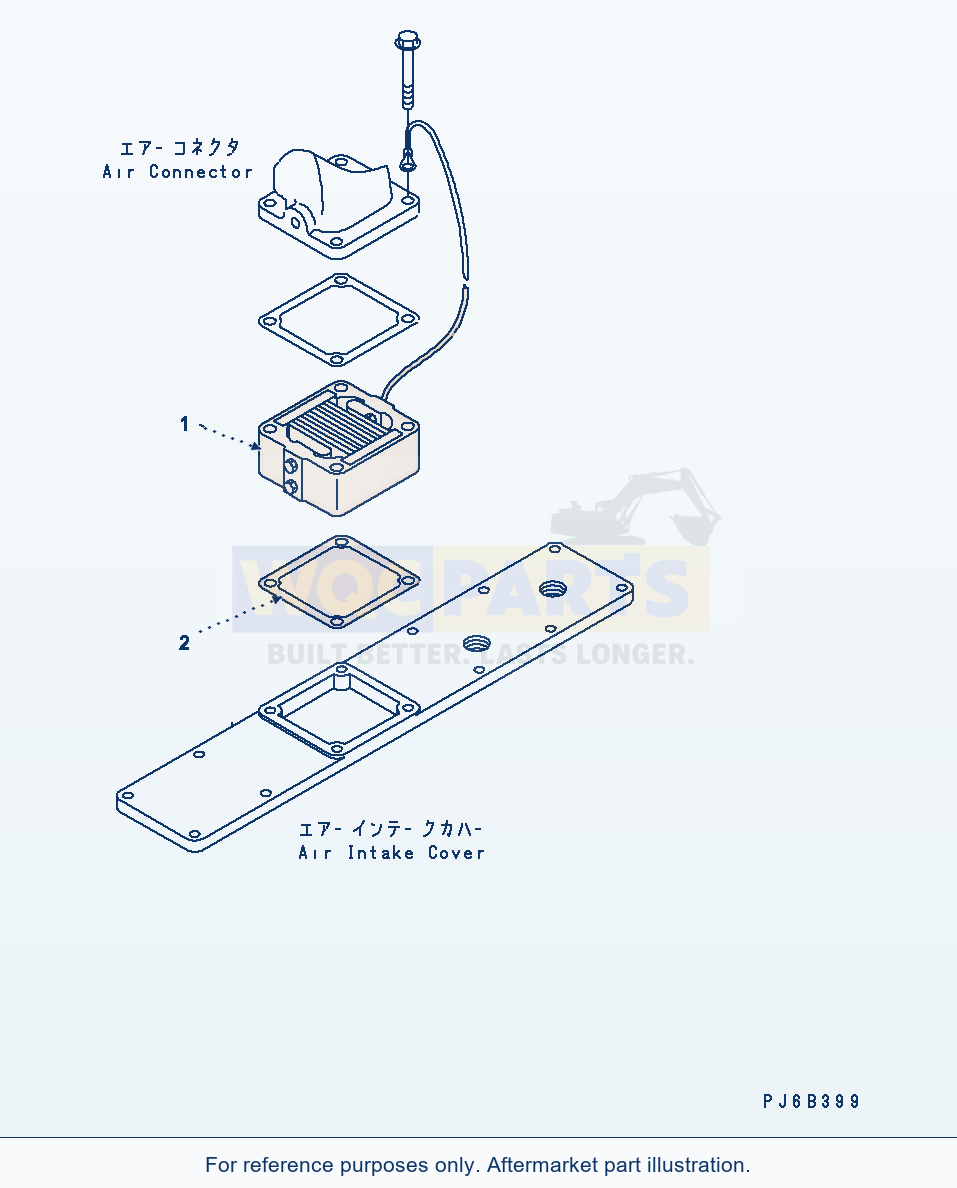 Komatsu WA250PZ-5 Air Intake Heater parts diagram
