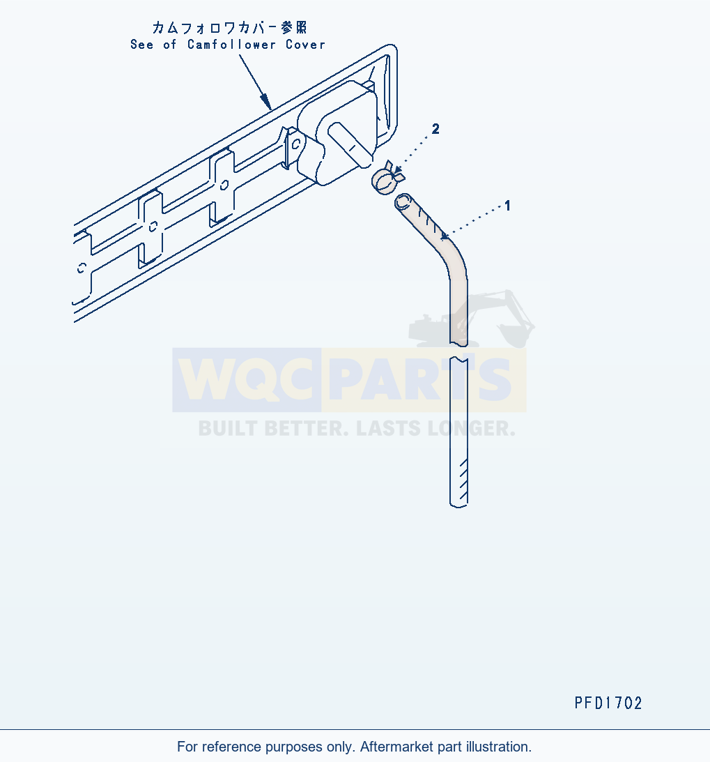 Komatsu WA250PZ-5 Breather Hose parts diagram