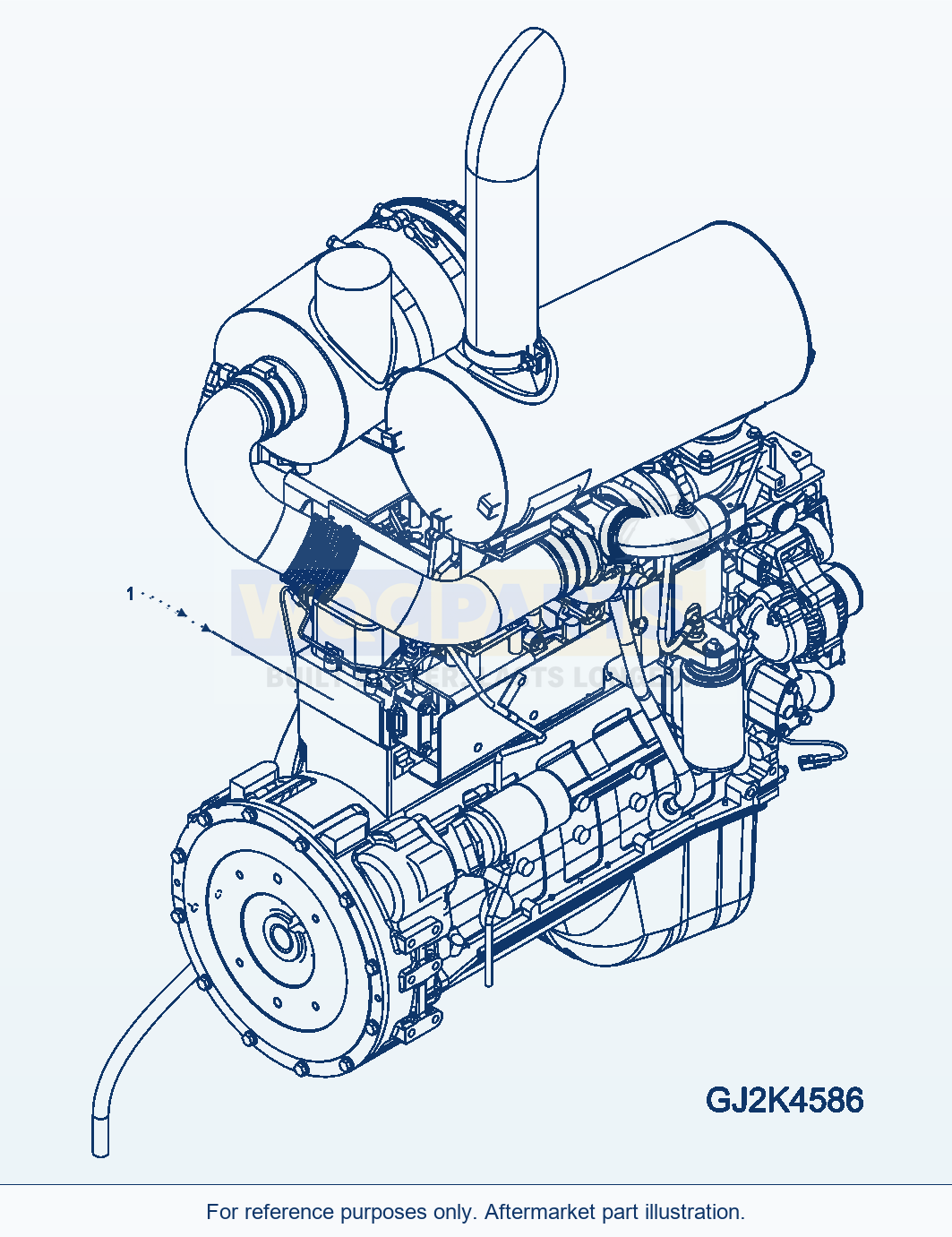 Komatsu WA250PZ-5 Engine parts diagram