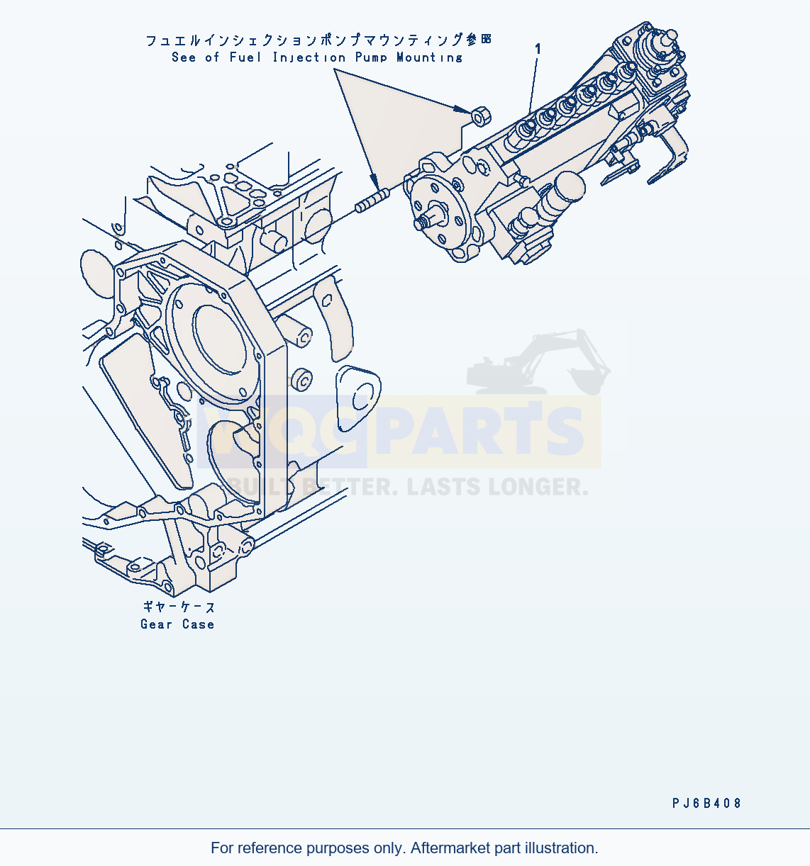 Komatsu WA250PZ-5 Fuel Injection Pump parts diagram