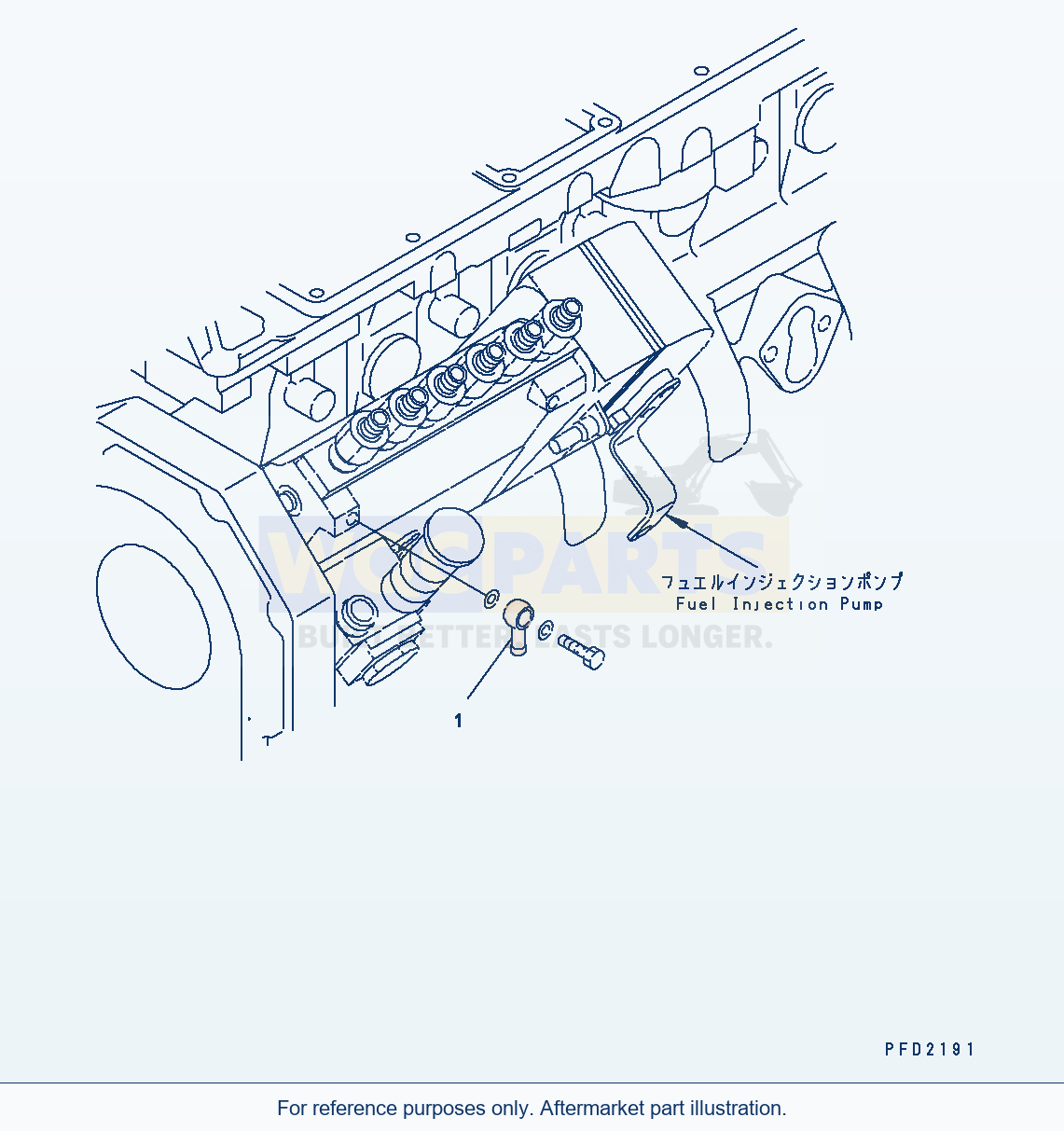 Komatsu WA250PZ-5 Fuel Joint parts diagram