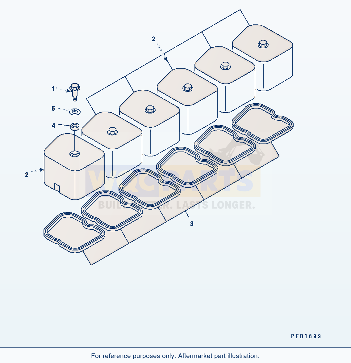 Komatsu WA250PZ-5 Head Cover parts diagram