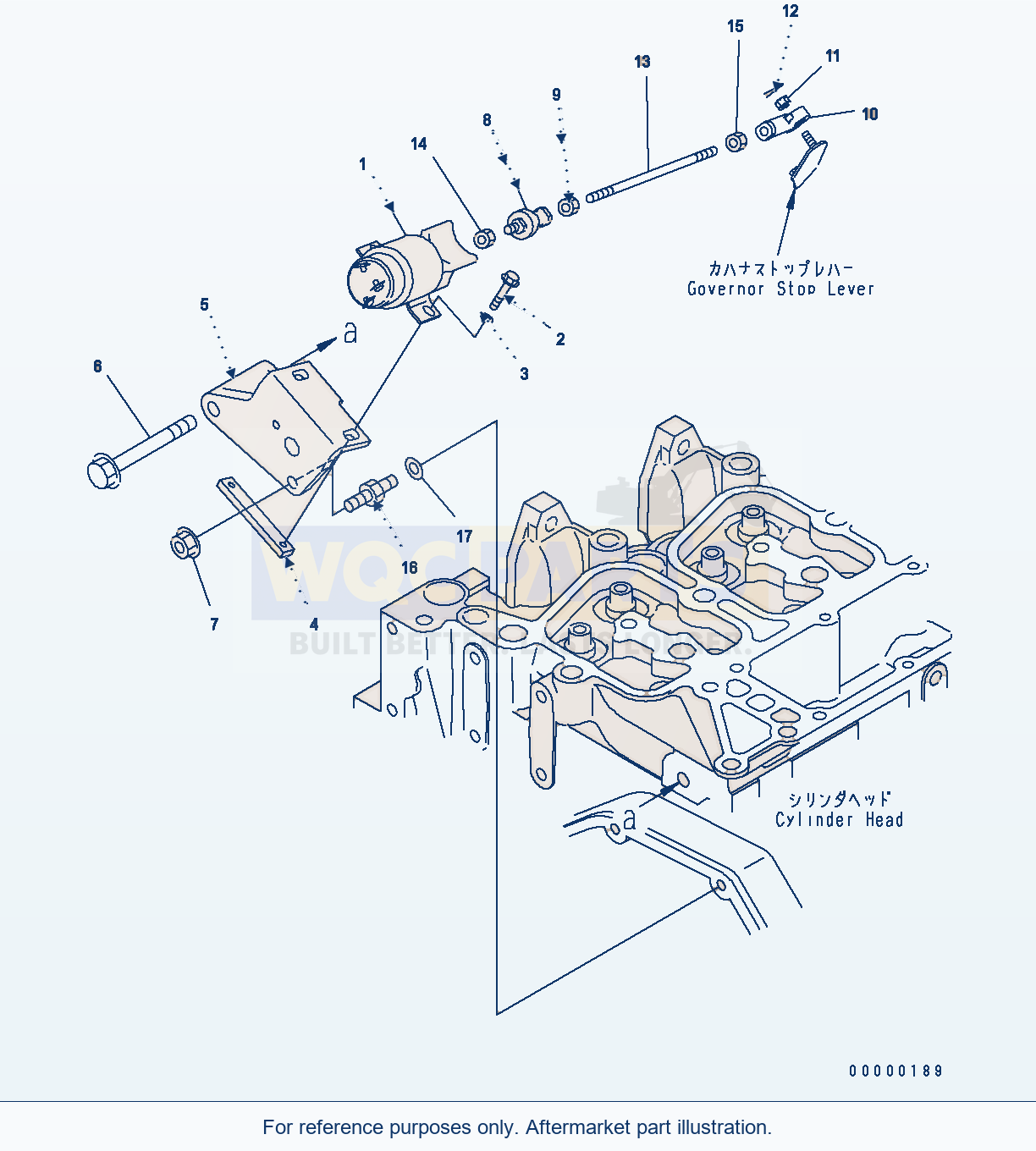 Komatsu WA250PZ-5 Stop Solenoid parts diagram