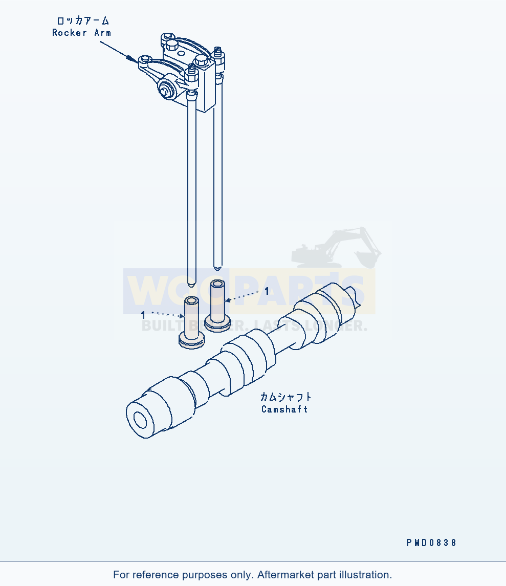 Komatsu WA250PZ-5 Tappet parts diagram