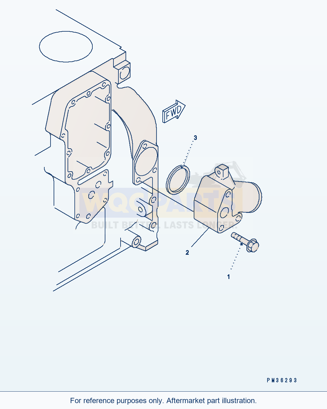 Komatsu WA250PZ-5 Water Connector parts diagram
