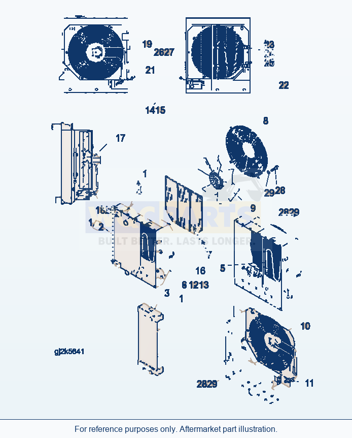 Komatsu WA250PZ-5 Radiator (Wide Core) (From Sn: H50211) parts diagram