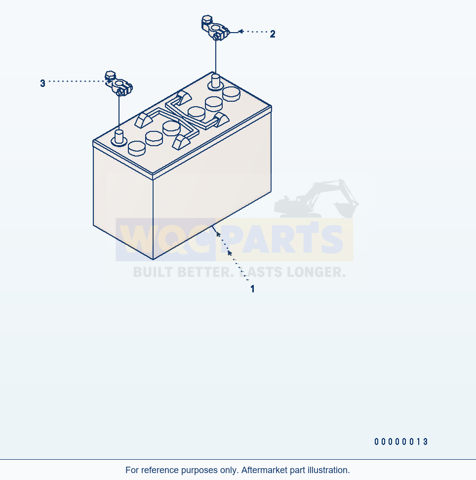 Komatsu WA250PZ-5 Battery parts diagram