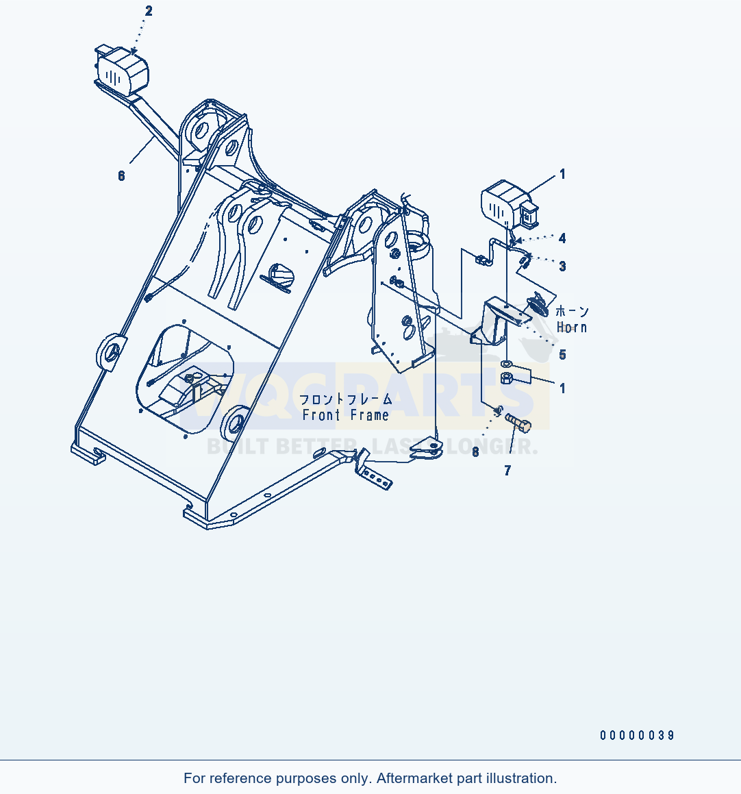 Komatsu WA250PZ-5 Front Light parts diagram