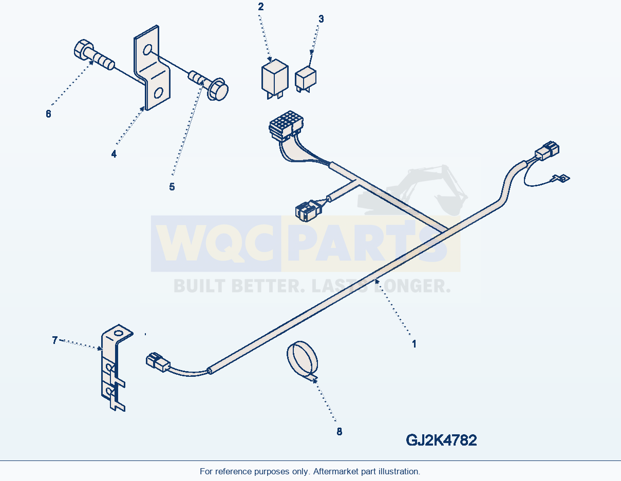 Komatsu WA250PZ-5 Ripper Tooth Protection Plate Harness parts diagram