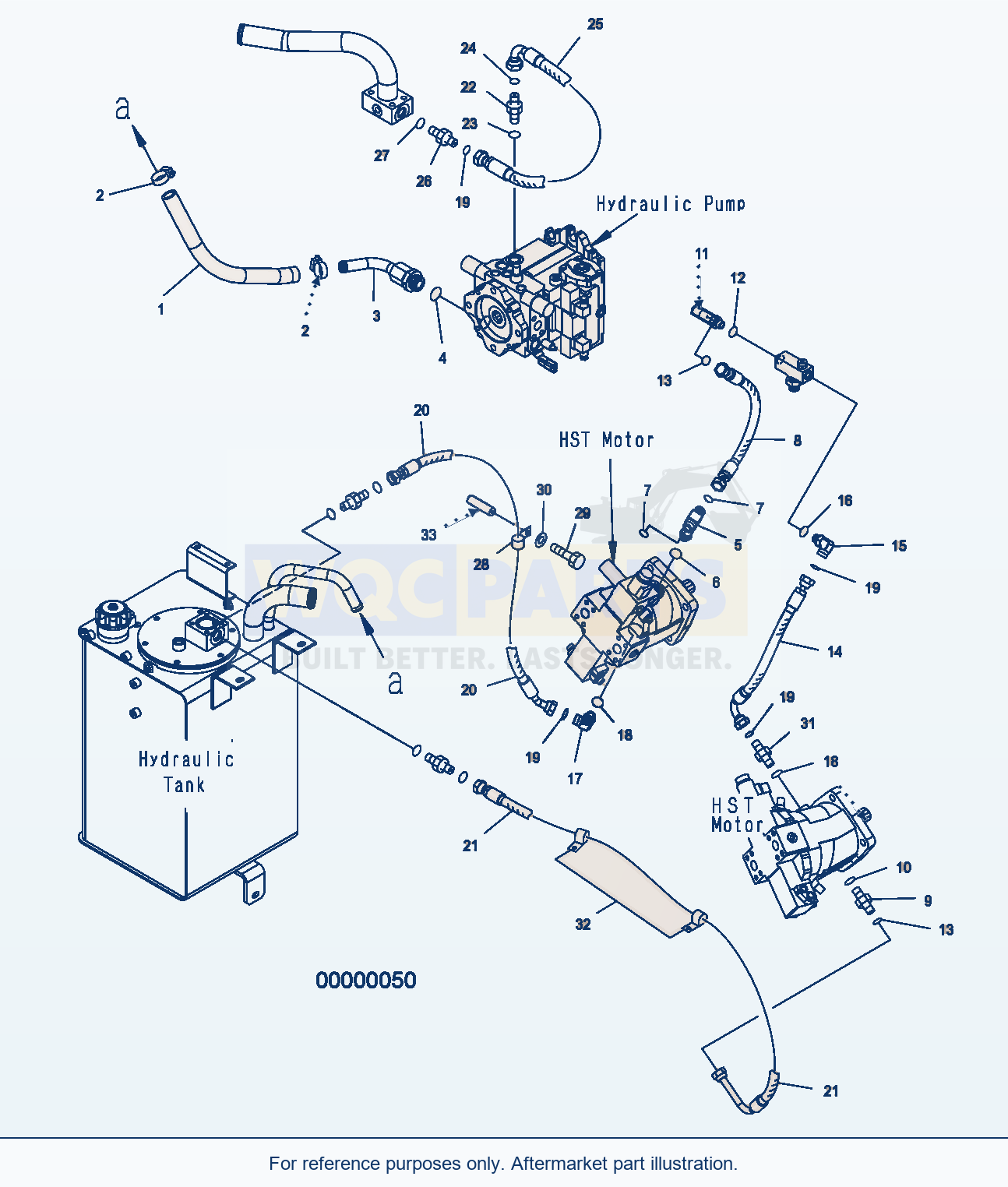 Komatsu WA250PZ-5 Hst Oil Line (Charge Line) parts diagram