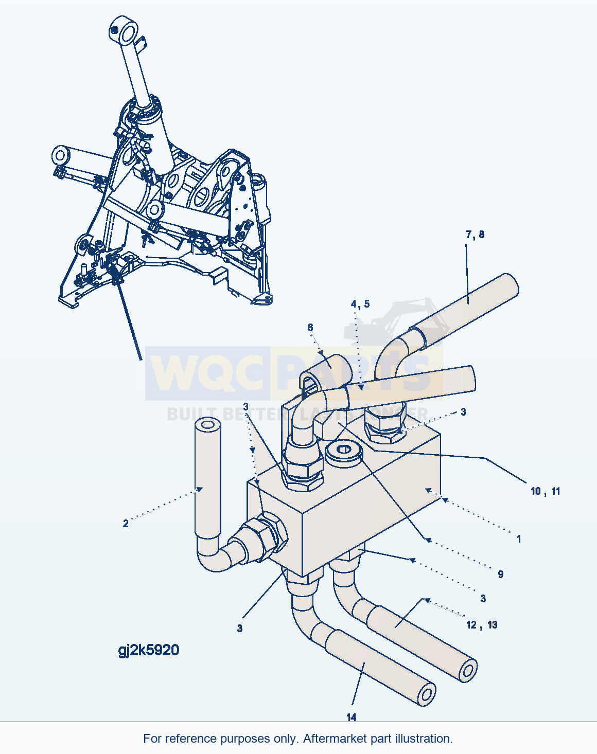 Komatsu WA250PZ-5 Anti Drop Valve (Return Bloc) parts diagram