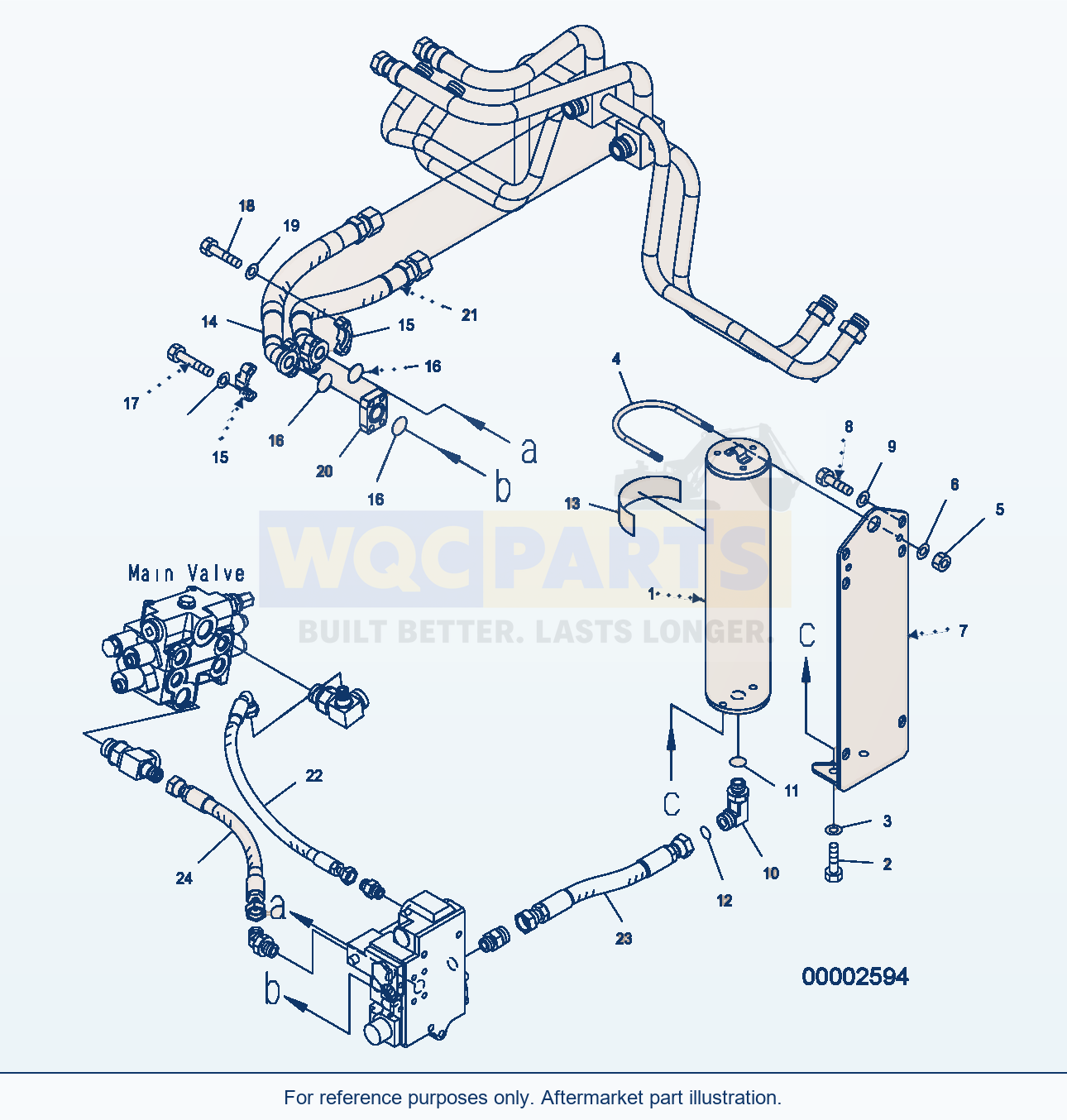 Komatsu WA250PZ-5 Hydraulic Piping (E.C.S.S. Accumulator) parts diagram
