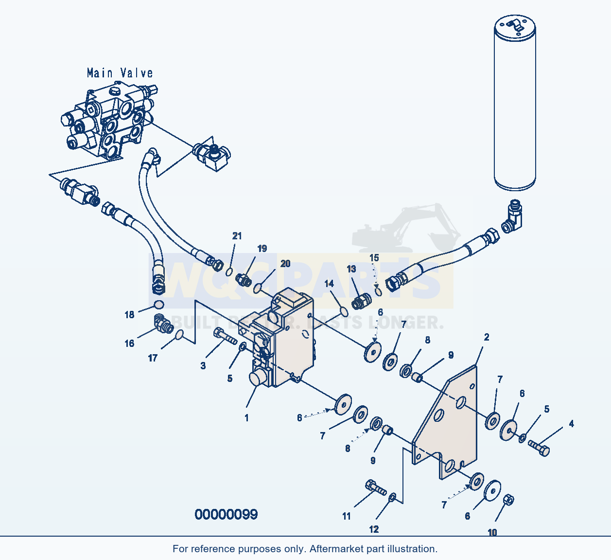 Komatsu WA250PZ-5 Hydraulic Piping (E.C.S.S. Valve) parts diagram